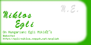 miklos egli business card